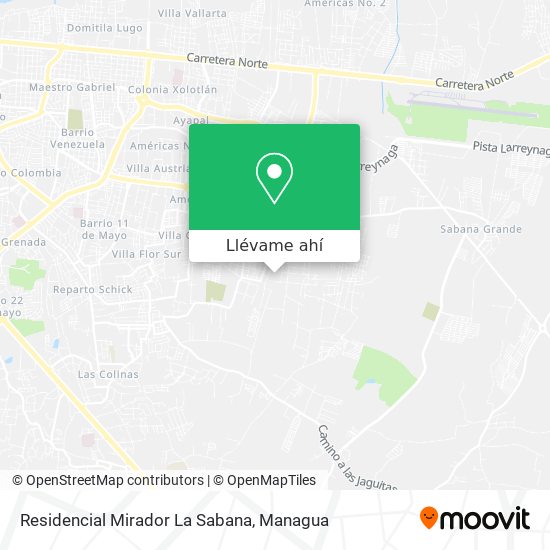 Mapa de Residencial Mirador La Sabana