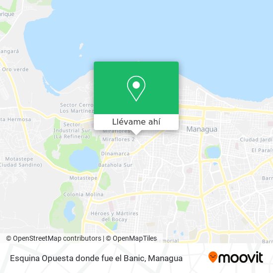 Mapa de Esquina Opuesta donde fue el Banic