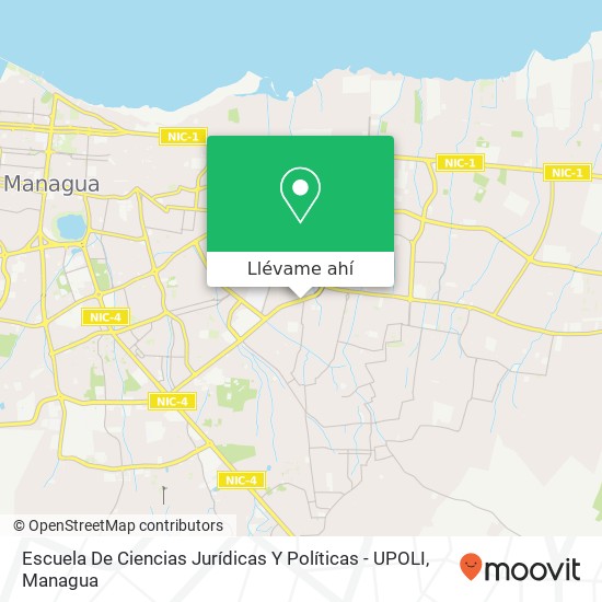 Mapa de Escuela De Ciencias Jurídicas Y Políticas - UPOLI