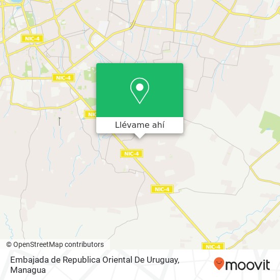 Mapa de Embajada de Republica Oriental De Uruguay