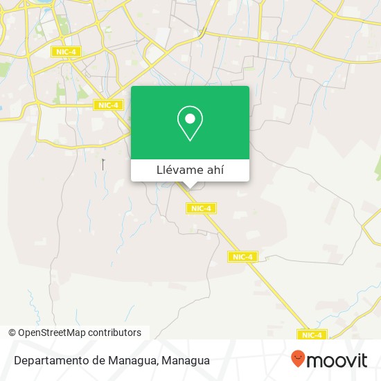 Mapa de Departamento de Managua