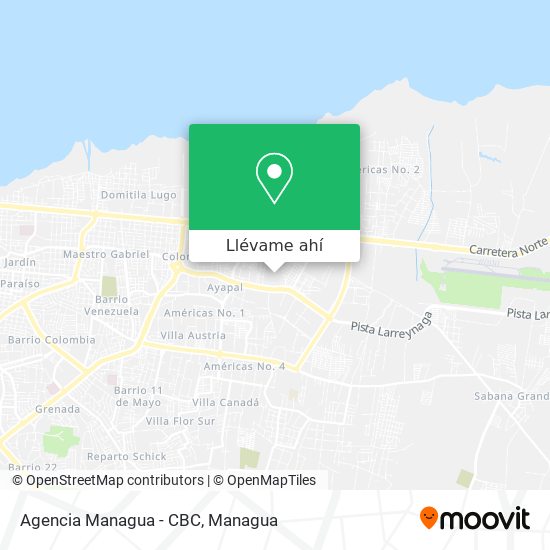 Mapa de Agencia Managua - CBC