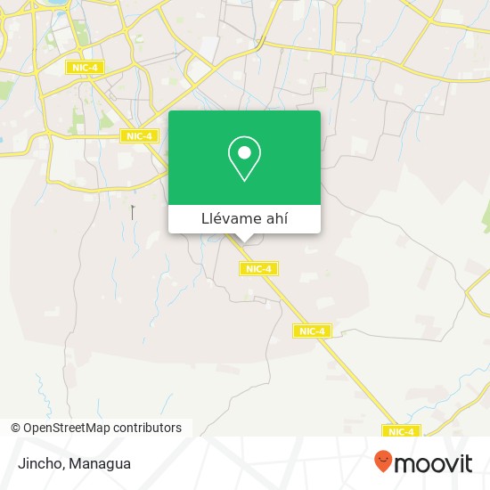 Mapa de Jincho, Distrito V, Managua