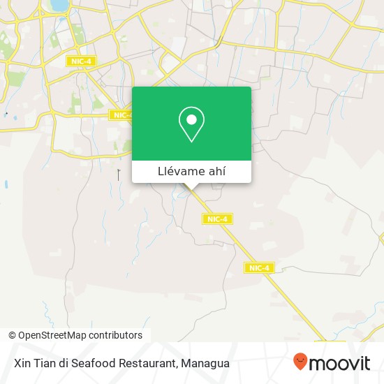 Mapa de Xin Tian di Seafood Restaurant, Carretera a Masaya Distrito I, Managua