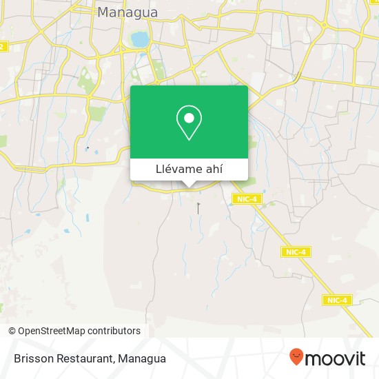 Mapa de Brisson Restaurant, Distrito I, Managua