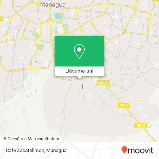 Mapa de Cafe Zacatelimon, Jean Paul Genie Distrito I, Managua