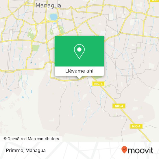 Mapa de Primmo, Jean Paul Genie Distrito I, Managua
