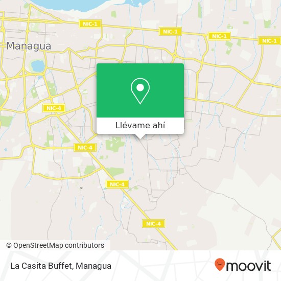 Mapa de La Casita Buffet, Distrito V, Managua