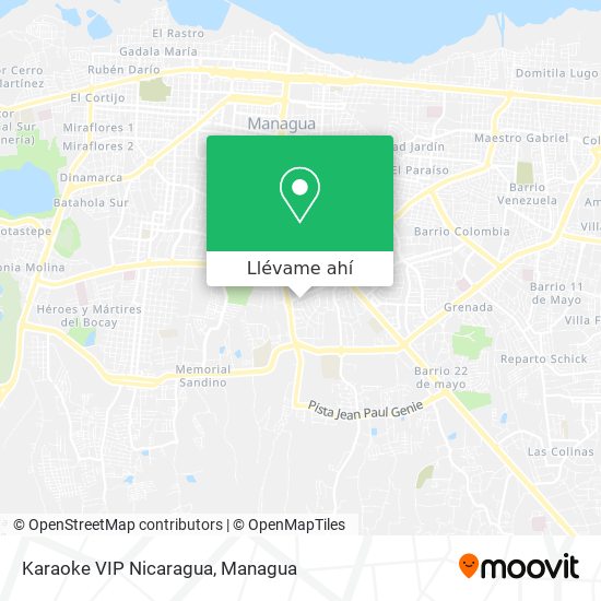 Mapa de Karaoke VIP Nicaragua