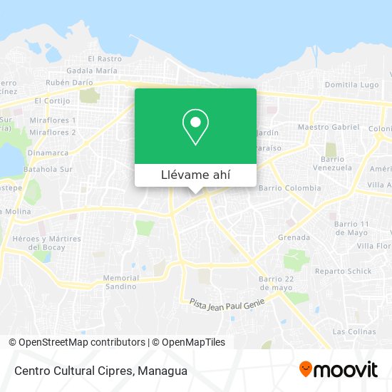Mapa de Centro Cultural Cipres