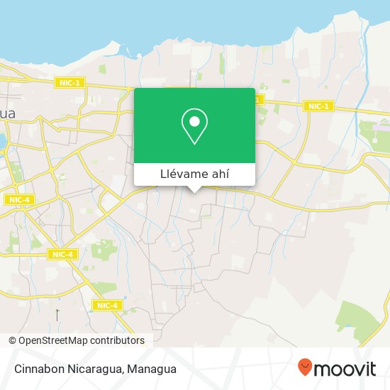 Mapa de Cinnabon Nicaragua, Distrito VII, Managua