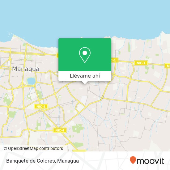 Mapa de Banquete de Colores, Distrito IV, Managua