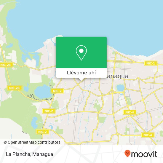Mapa de La Plancha, Carretera Panamericana Distrito I, Managua