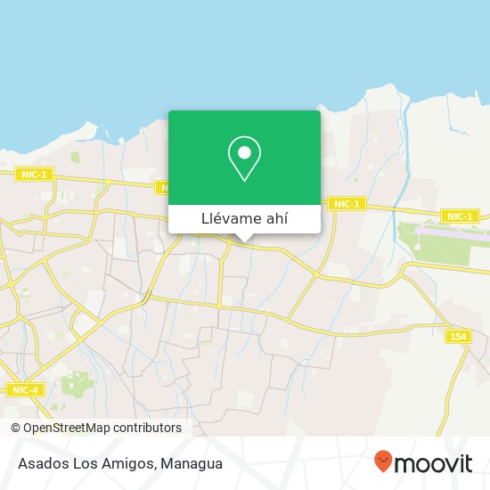 Mapa de Asados Los Amigos, Distrito VII, Managua