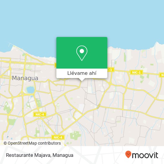 Mapa de Restaurante Majava, Distrito IV, Managua