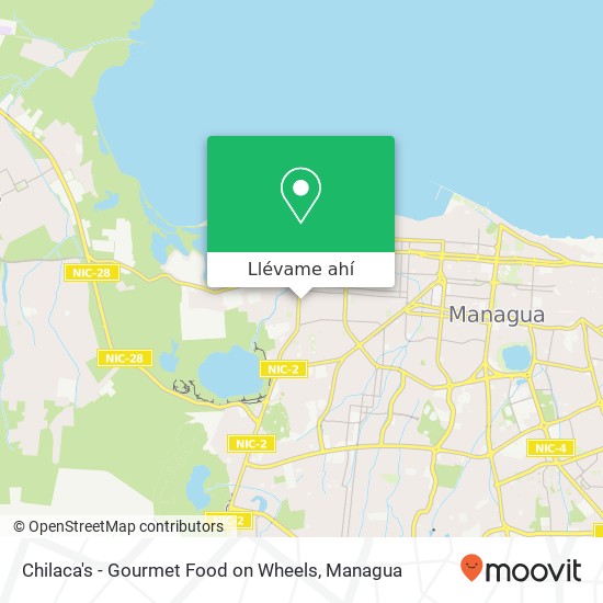 Mapa de Chilaca's - Gourmet Food on Wheels, 7 Calle SO Distrito II, Managua