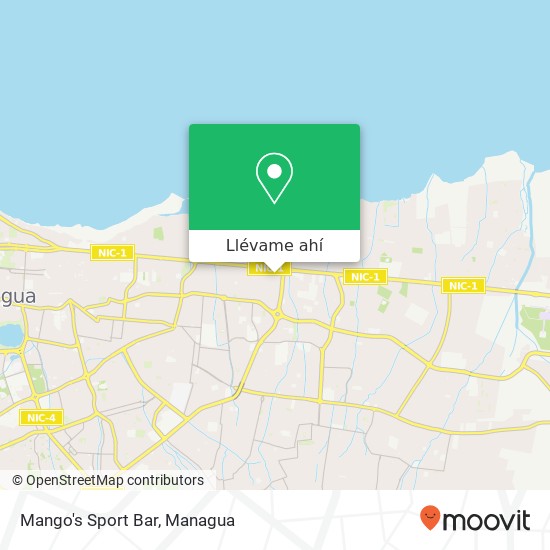 Mapa de Mango's Sport Bar, Distrito IV, Managua