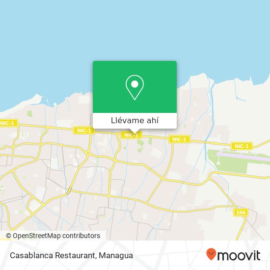Mapa de Casablanca Restaurant, 1 Calle NE Distrito VI, Managua
