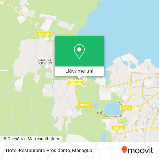 Mapa de Hotel Restaurante Presidente, Cuesta El Plomo Ciudad Sandino, Ciudad Sandino