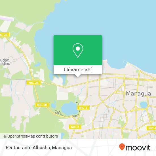 Mapa de Restaurante Albasha, 1 Calle Distrito II, Managua
