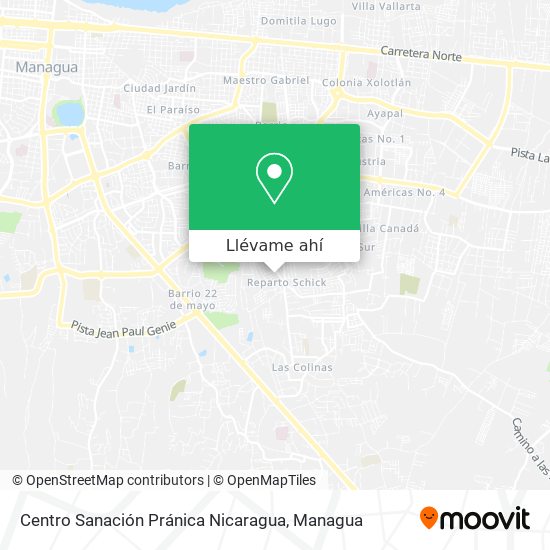 Mapa de Centro Sanación Pránica Nicaragua