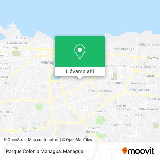 Mapa de Parque Colonia Managua
