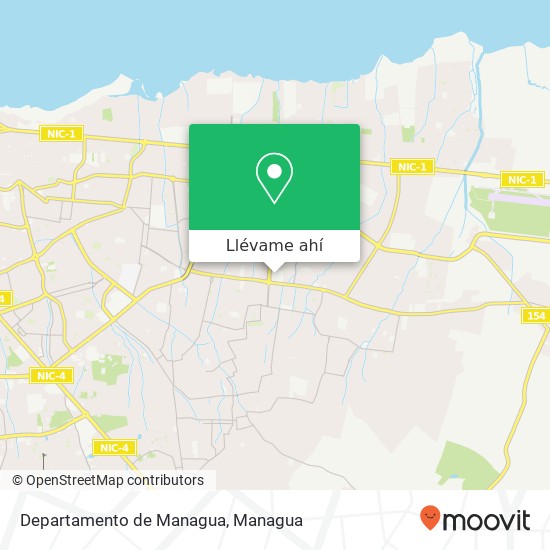 Mapa de Departamento de Managua