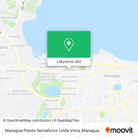 Mapa de Managua Frente Semaforos Linda Vista