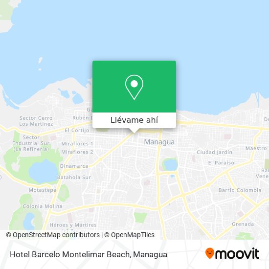Mapa de Hotel Barcelo Montelimar Beach