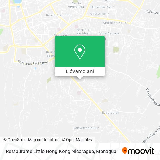 Mapa de Restaurante Little Hong Kong Nicaragua