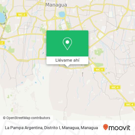 Mapa de La Pampa Argentina, Distrito I, Managua