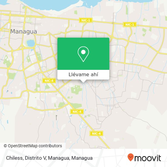 Mapa de Chiless, Distrito V, Managua