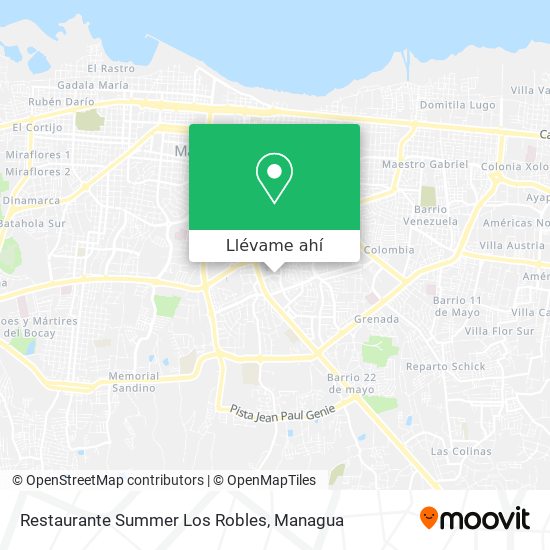 Mapa de Restaurante Summer Los Robles
