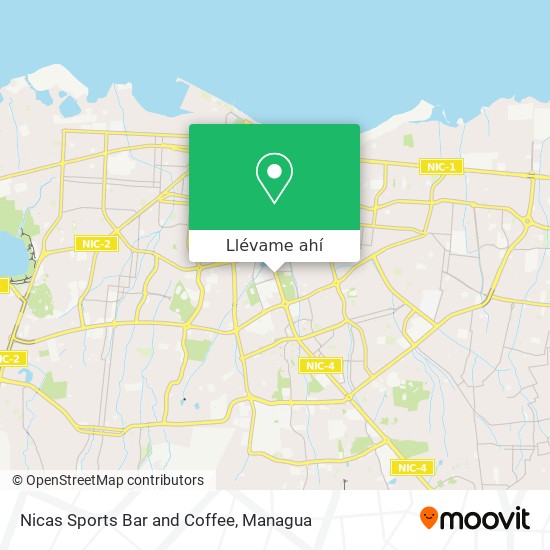 Mapa de Nicas Sports Bar and Coffee