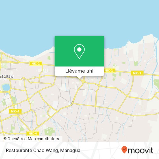 Mapa de Restaurante Chao Wang, Distrito IV, Managua