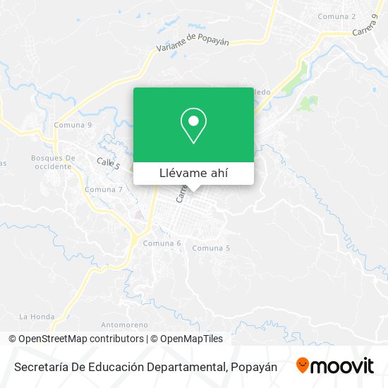 Mapa de Secretaría De Educación Departamental