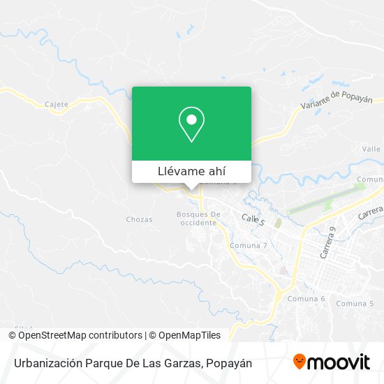 Mapa de Urbanización Parque De Las Garzas