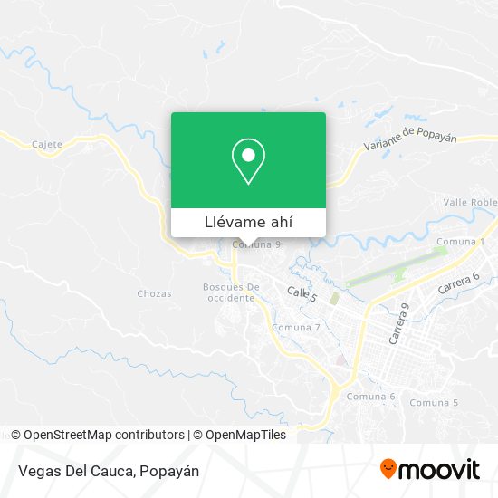 Mapa de Vegas Del Cauca