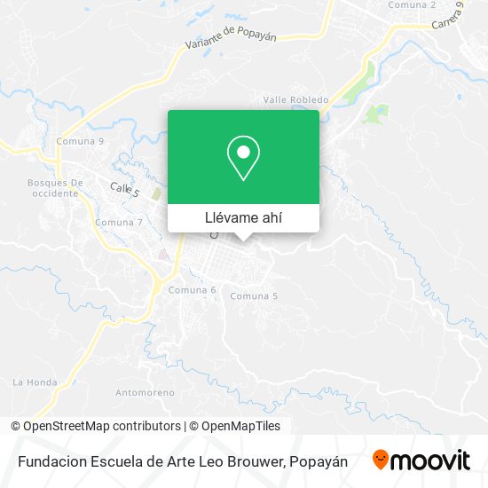 Mapa de Fundacion Escuela de Arte Leo Brouwer