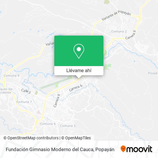 Mapa de Fundación Gimnasio Moderno del Cauca