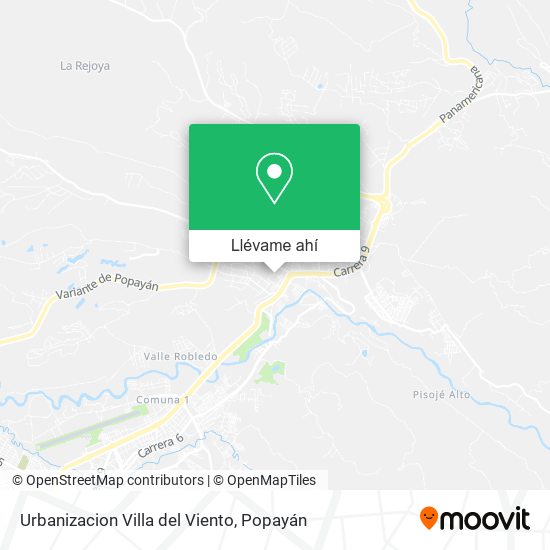 Mapa de Urbanizacion Villa del Viento