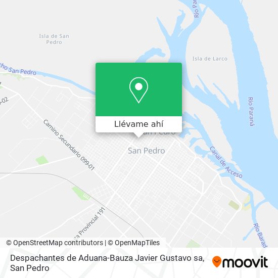 Mapa de Despachantes de Aduana-Bauza Javier Gustavo sa
