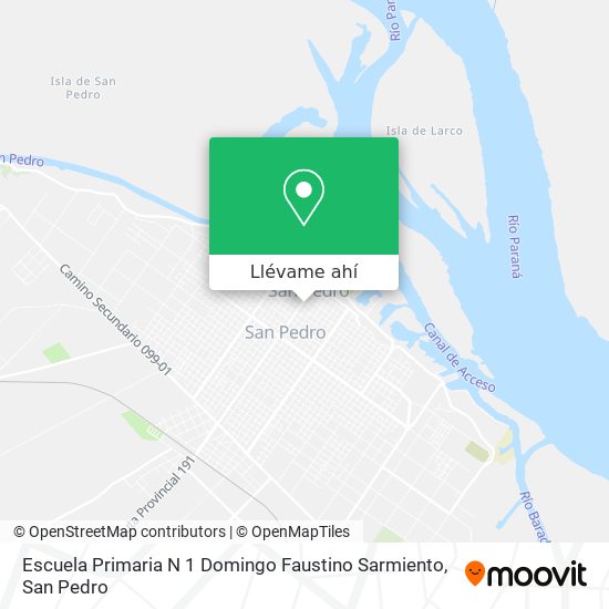 Mapa de Escuela Primaria N 1 Domingo Faustino Sarmiento
