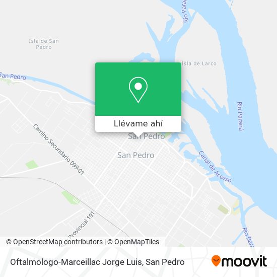 Mapa de Oftalmologo-Marceillac Jorge Luis