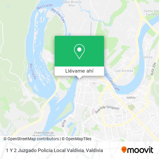 Mapa de 1 Y 2 Juzgado Policía Local Valdivia