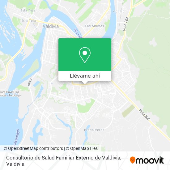 Mapa de Consultorio de Salud Familiar Externo de Valdivia