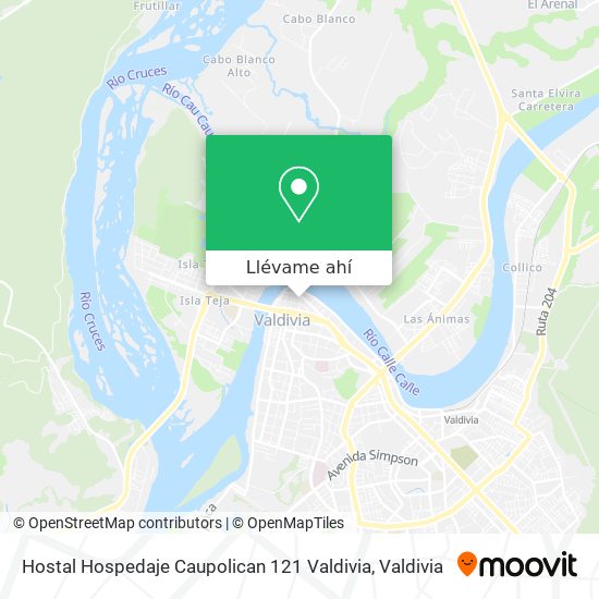 Mapa de Hostal Hospedaje Caupolican 121 Valdivia