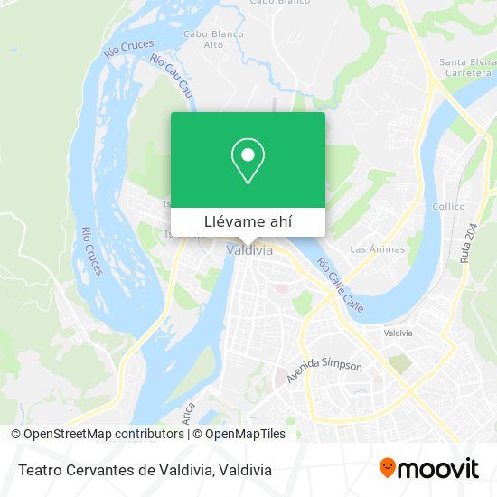 Mapa de Teatro Cervantes de Valdivia