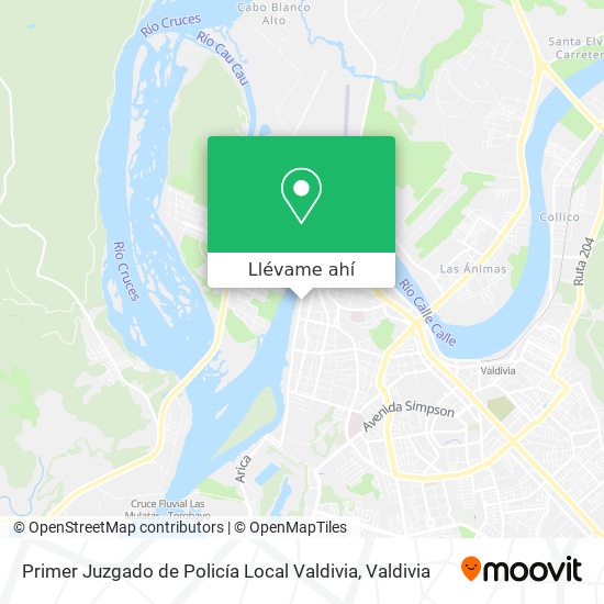 Mapa de Primer Juzgado de Policía Local Valdivia
