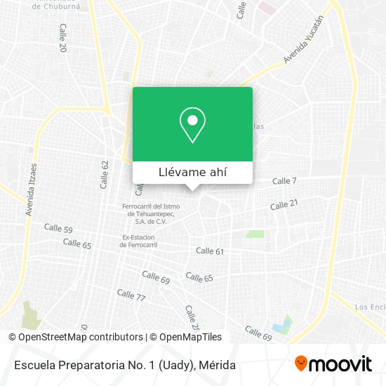 Cómo llegar a Escuela Preparatoria No. 1 (Uady) en Mérida en Autobús?